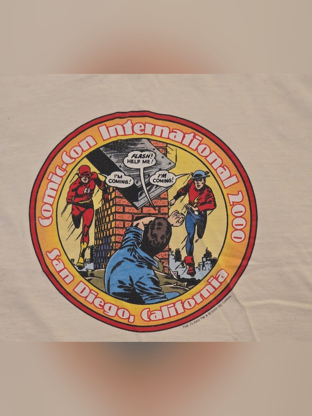 2000 Comic Con Graphic Tee - The Flash - SDCC - Vintage - Size XL